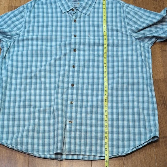 Carhartt Blue and White Casual Button Down Shirt Men's Size 3XL - Picture 10 of 11